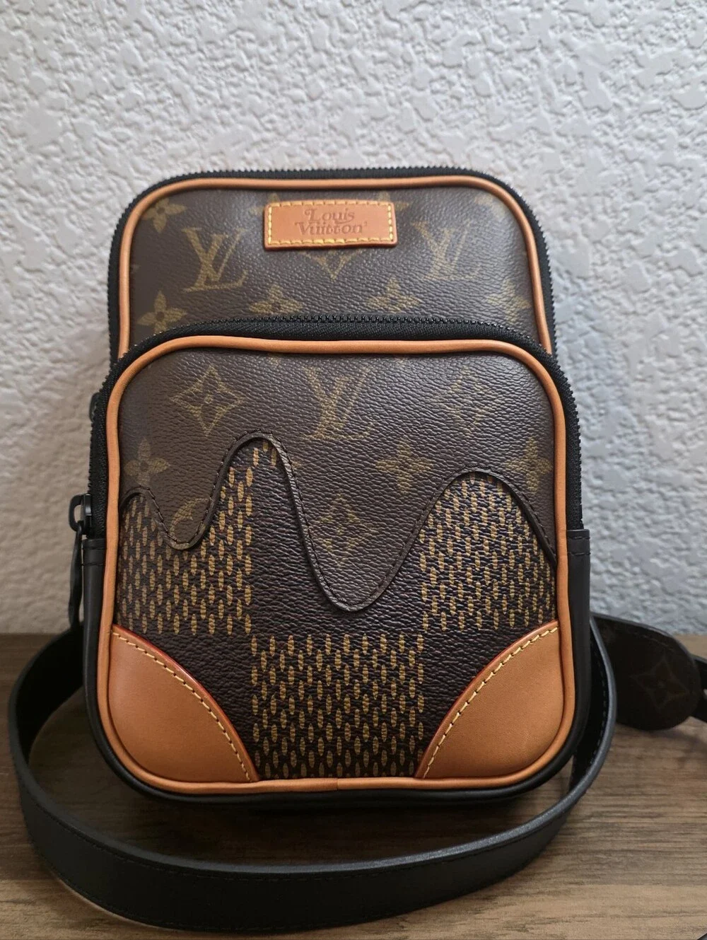 Louis Vuitton X NIGO Giant Damier Ebene Monogram Amazone Sling Bag Like New
